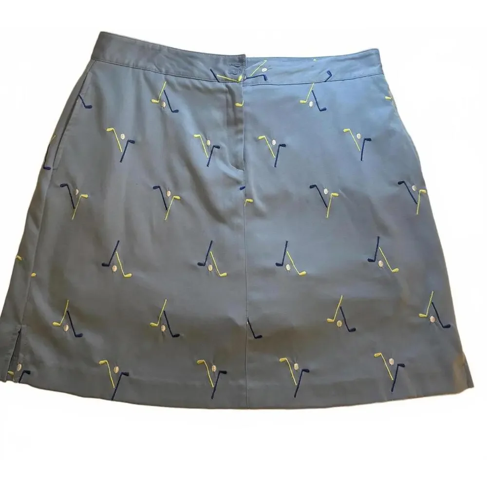 Lily's of Beverly Hills Light‎ Blue Golf Skort. Women's Size 16. Embroidered